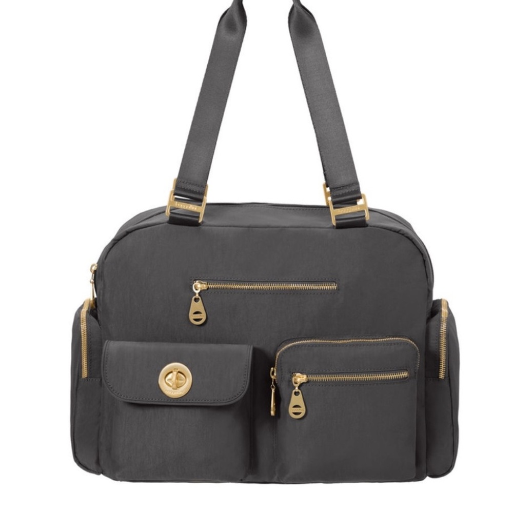 Venice GOLD  Laptop Tote Bag in Charcoal NWOT